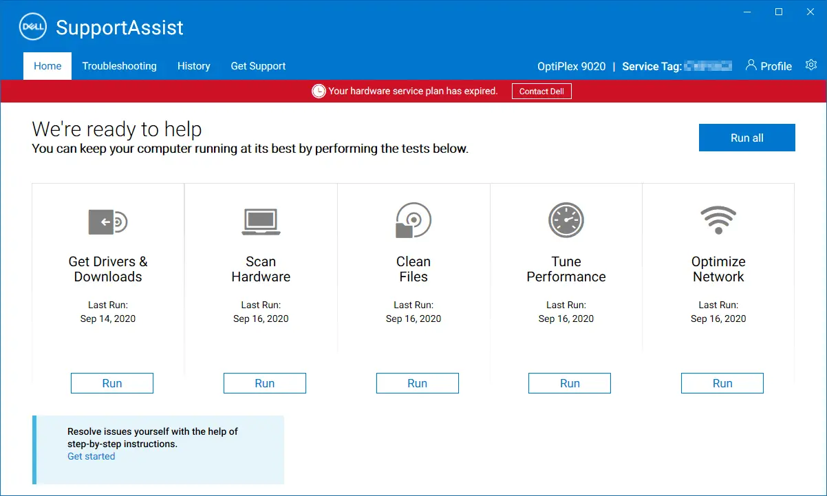 dell pc-doctor module 100% cpu and memory usage