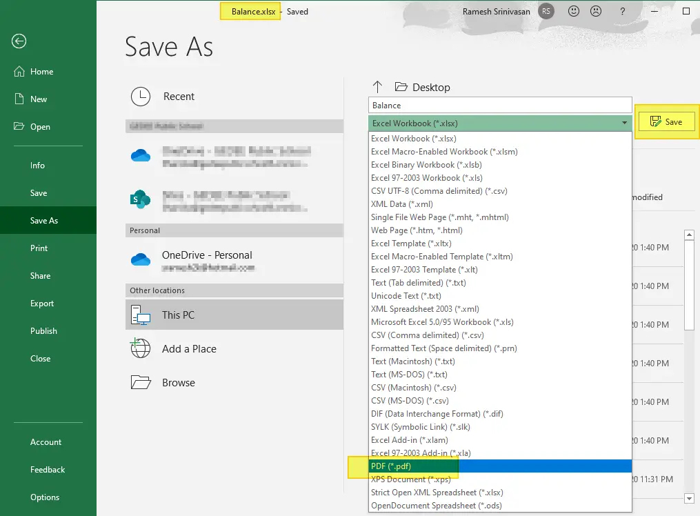 How To Save Multiple Excel Sheets As One Pdf Vba