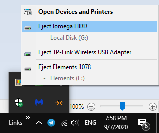 problem ejecting usb device