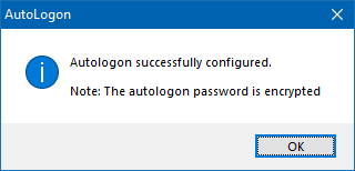 sysinternals autologon configure