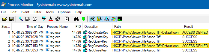 cannot import .reg file - error accessing registry