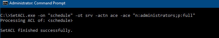 setacl.exe service permissions