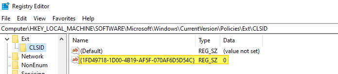 ie to edge redirect disable - IE Policies registry