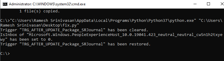 0x80073CFA store app remove using python script