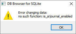 sqlite sr_journal trigger error