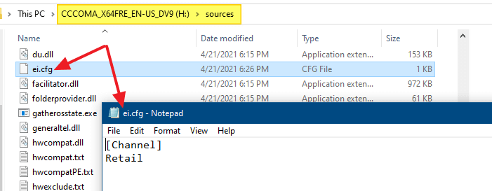 ei.cfg in sources folder