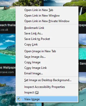 firefox view image menu add-on