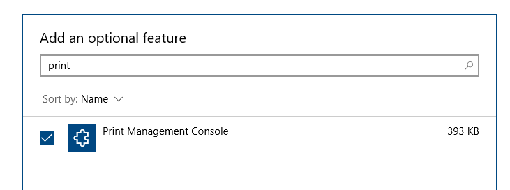 print management console missing