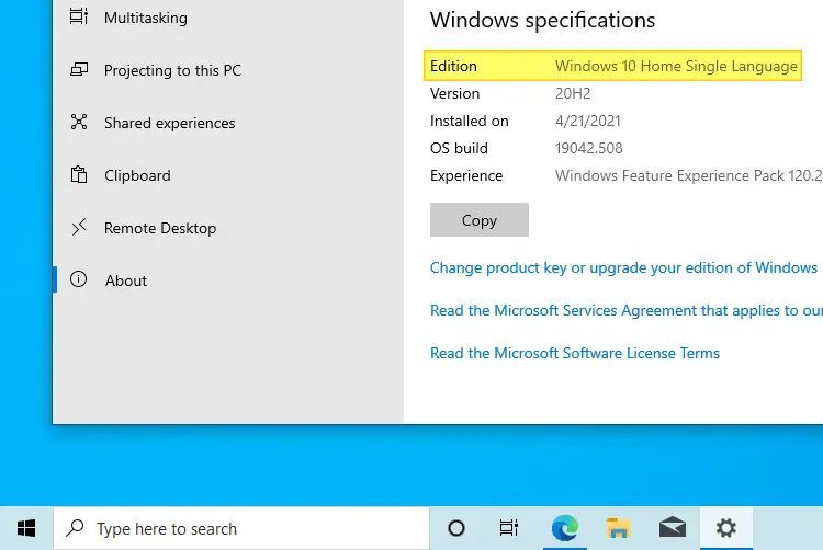 windows 10 setup not showing the list of editions