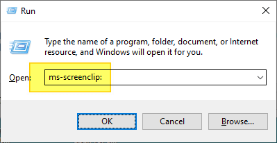 ms-screenclip run command