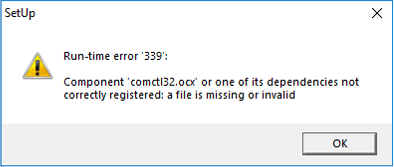 comctl32.ocx error 339 missing