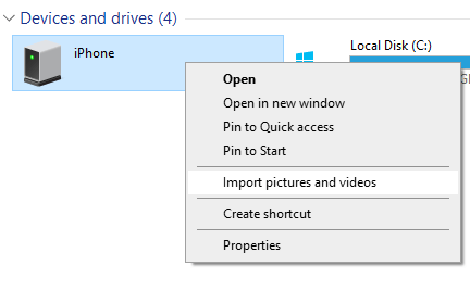 import photos freezes