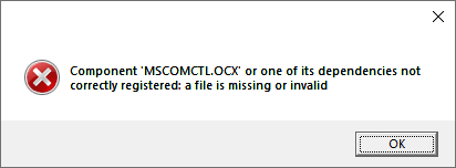 mscomctl.ocx error missing not registered