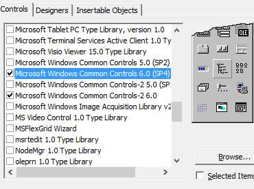 vb6 common controls