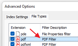 adobe ifilter file description