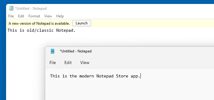 new and old classic notepad