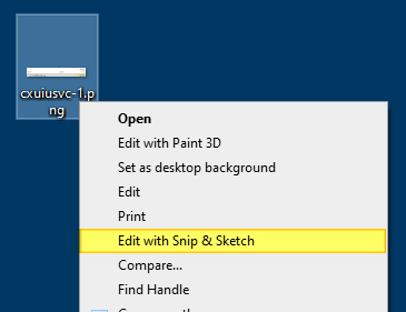 Add "Edit with Snip & Sketch" to the right-click menu.