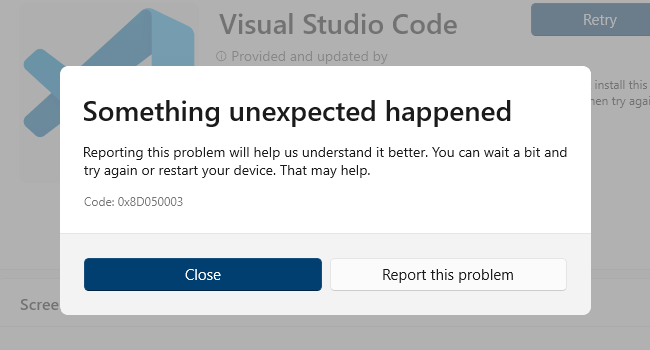 error-8d050003 microsoft store