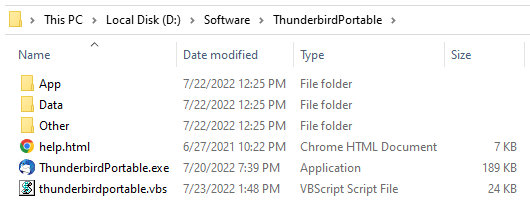 thunderbirdportable.vbs same folder
