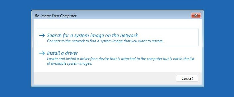 system image recovery in windows 11 or 10 - screenshots - windows re