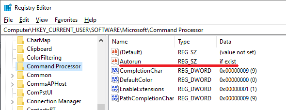 autorun command processor python