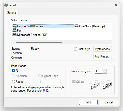 get back legacy print dialog in windows 11 22h2