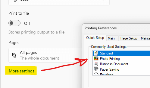 get back legacy print dialog in windows 11 22h2