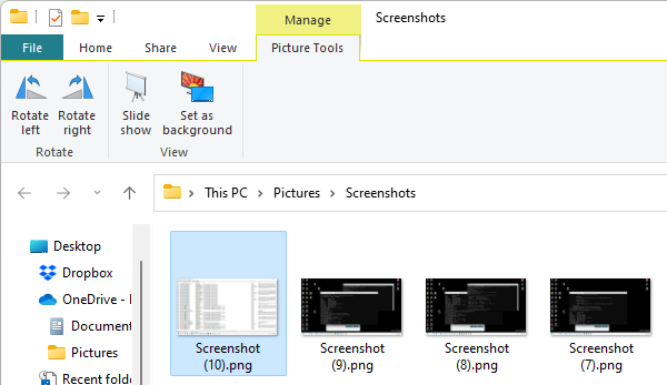 slideshow ribbon command in windows 11