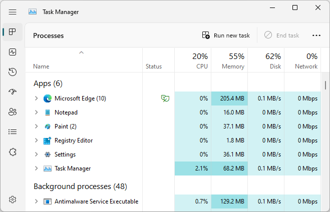 new 22h2 task manager windows 11