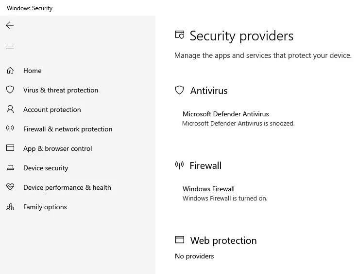 microsoft defender antivirus snoozed