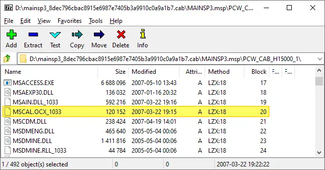 mscal.ocx missing or not registered