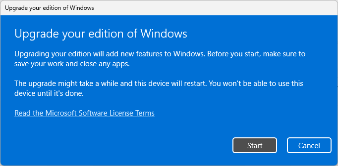 windows 11 home to pro upgrade