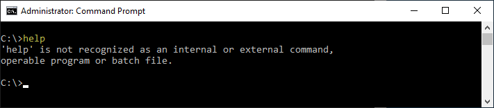 command prompt commands not recognized