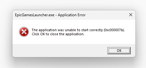 epicgameslauncher error 7b