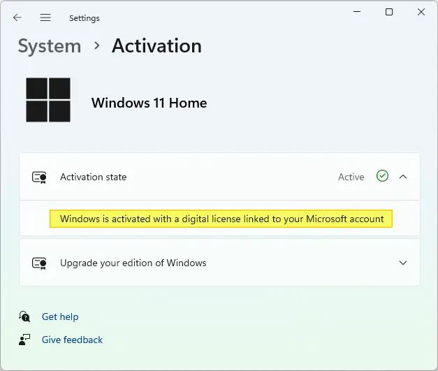 windows 10/11 pro to home downgrade - activation status