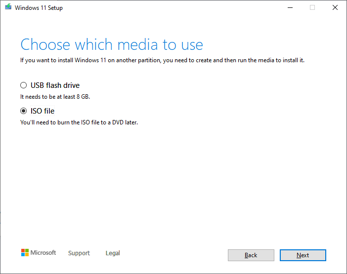 media creation tool - download windows 10/11 enterprise ISO