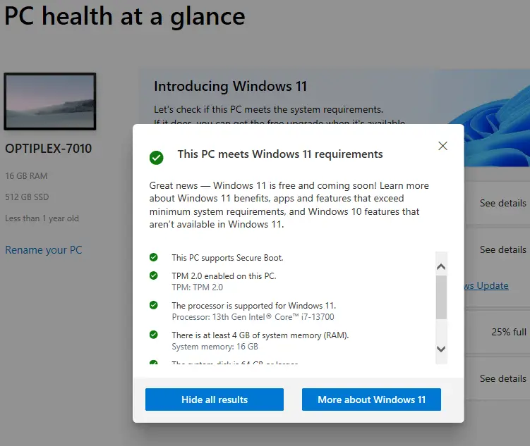wu not listing windows-11 feature update - pchealth app says it is compatible