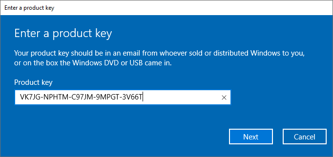 activate windows 10/11 pro with generic key after purchasing the license from store