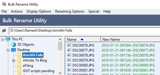 bulk rename utility - rename preview