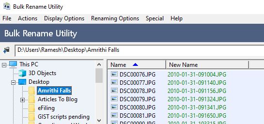 bulk rename utility - rename preview