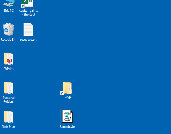 folder shortcut thumbnails refresh using script