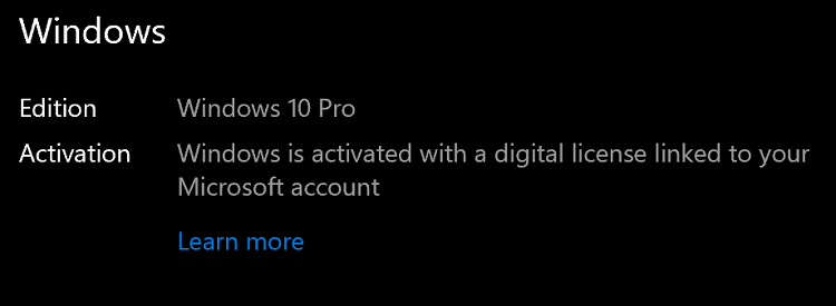 Windows 10/11 Pro upgrade successful