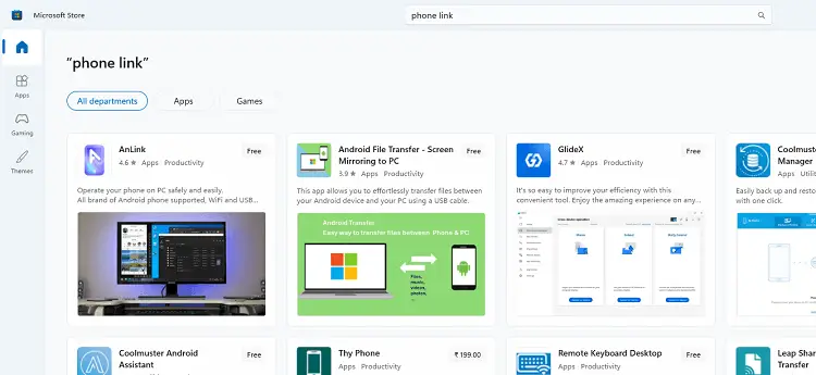 Phone Link missing in Microsoft Store. Removed or not?