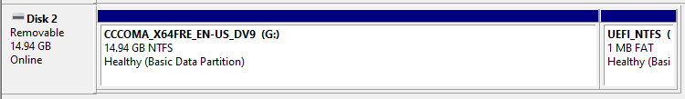 rufus bootable setup disk - efi fat partition