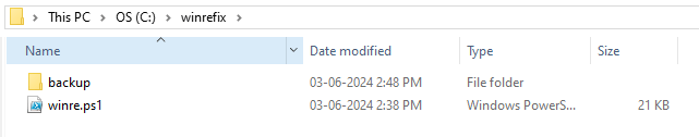 winre resize script