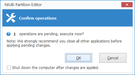 NIUBI partition editor - convert dynamic disk to basic