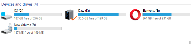 yellow exclamation on drives