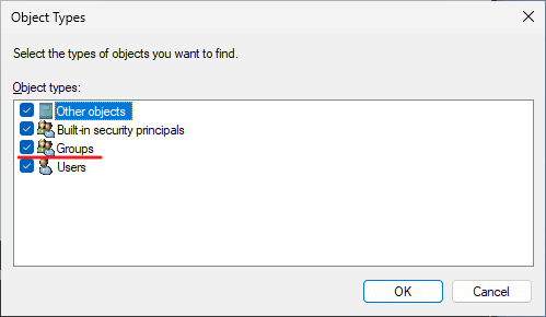 manage auditing and security log - administrators add