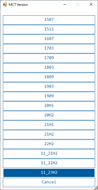 Windows 11 ISO download using AveYo's MCT wrapper