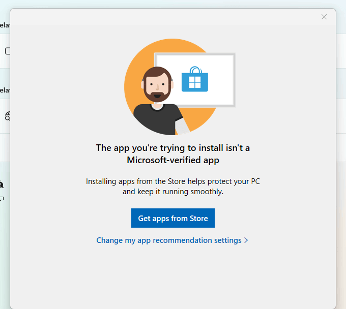 cant install apps outside of the store
